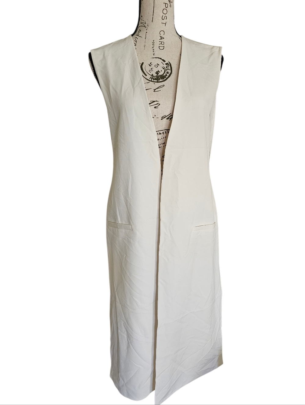 Sleeveless Cream Vest